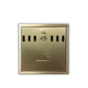 Cenicero de Pared para Exterior en Acero Inoxidable con Llave de Seguridad