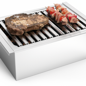 Barbacoa portátil profesional de sobremesa y acero inoxidable